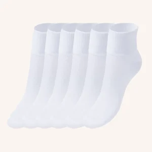 Calza Corta in Cotone per Donna | Tinta Unita | Confezione da 6 Paia | 061 D Calza Antistress Sanitaria