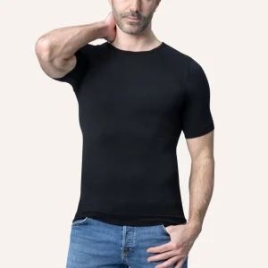 Maglia Girocollo a Mezza Manica da Uomo in Modal Ultralight con Cashmere | Tecnologia Seamless senza cuciture | Confezione Singola | MRCASH