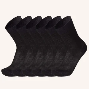 Calza Corta Rasata in Filo di Scozia per Uomo | Tinta Unita | Confezione da 6 Paia | 1000 C