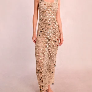 ABITO IN MAGLIA CON MAXI PAILETTES