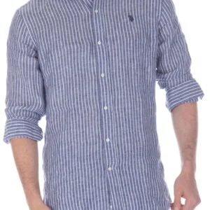 U.S. Polo Assn. Camicia Uomo Blu/bianco