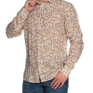 Bastoncino Camicia Uomo B2658 Arancio