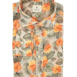 Bastoncino Camicia Uomo B2687 Arancio