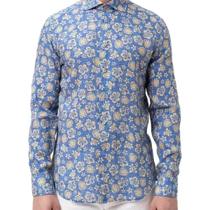 Bastoncino Camicia Uomo B2710 Turchese