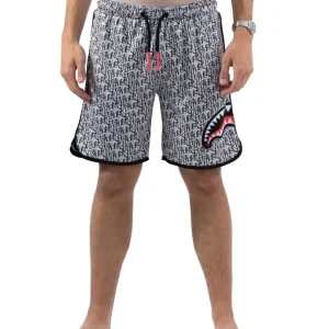 Sprayground Costume Uomo Spior Swim Sp050 Bianco nero