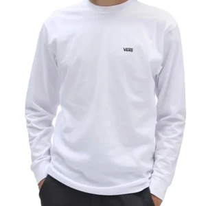 Vans T-shirt Uomo Mn Left Chest Hit Ls Vn0a49lc Bianco