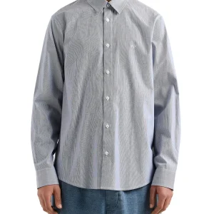 Armani Exchange Camicia Uomo Xm000445 Af13007 Blu/bianco