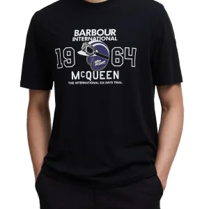 Barbour International T-shirt Uomo Mts1438 Giles Smq Graphic T-Shirt Nero