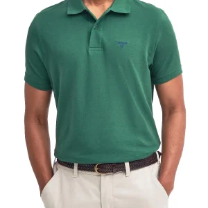 Barbour Polo Uomo Ml1367 Lightweight Sports Polo Shirt Verde