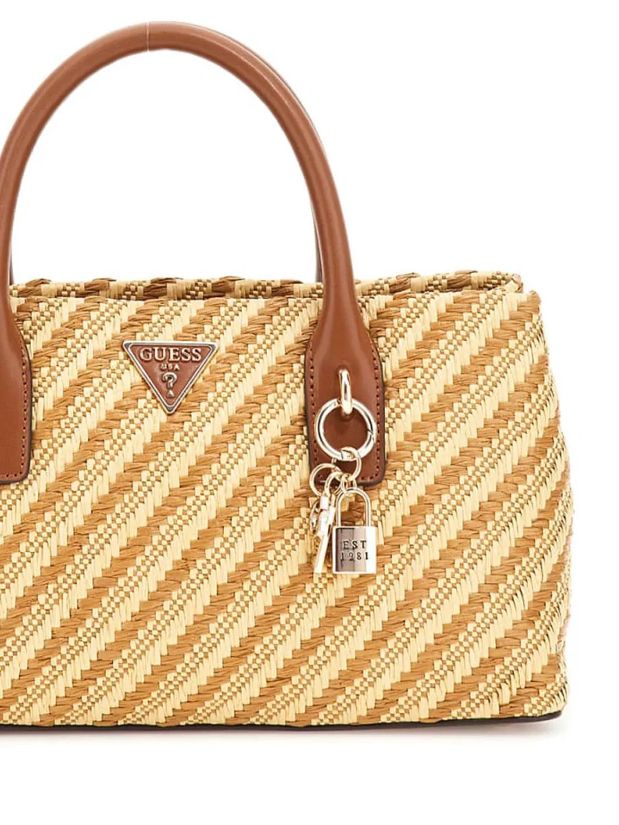 Guess Borsa a Mano Donna Hwwg92 10050 Simona Beige/Cognac - immagine 4