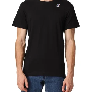 K-Way T-shirt Uomo K007je0 Le Vrai Edouard Nero