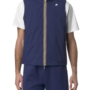 K-Way Smanicato Uomo K3123tw Valen Stretch Nylon Jersey Blu