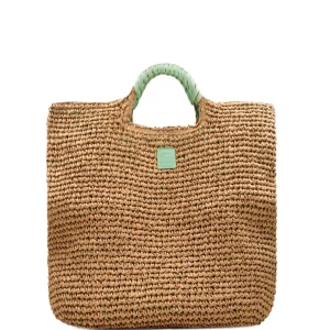 Sundek Borsa Mare Donna Aw825abpa100 Beige/Verde Acqua