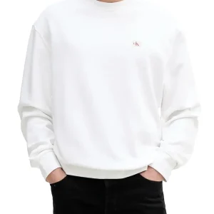 Calvin Klein Felpa Uomo Lv04rc273g Bianco