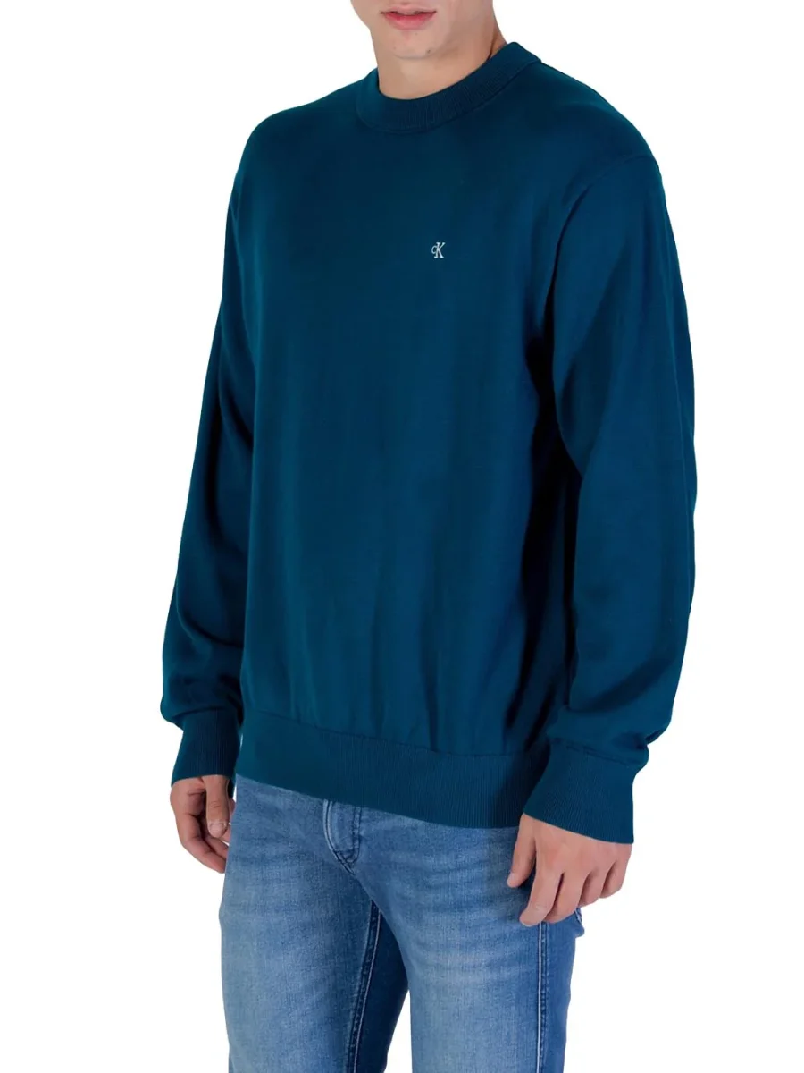 Calvin Klein Maglia Uomo Lv04rc309g Petrolio - immagine 3