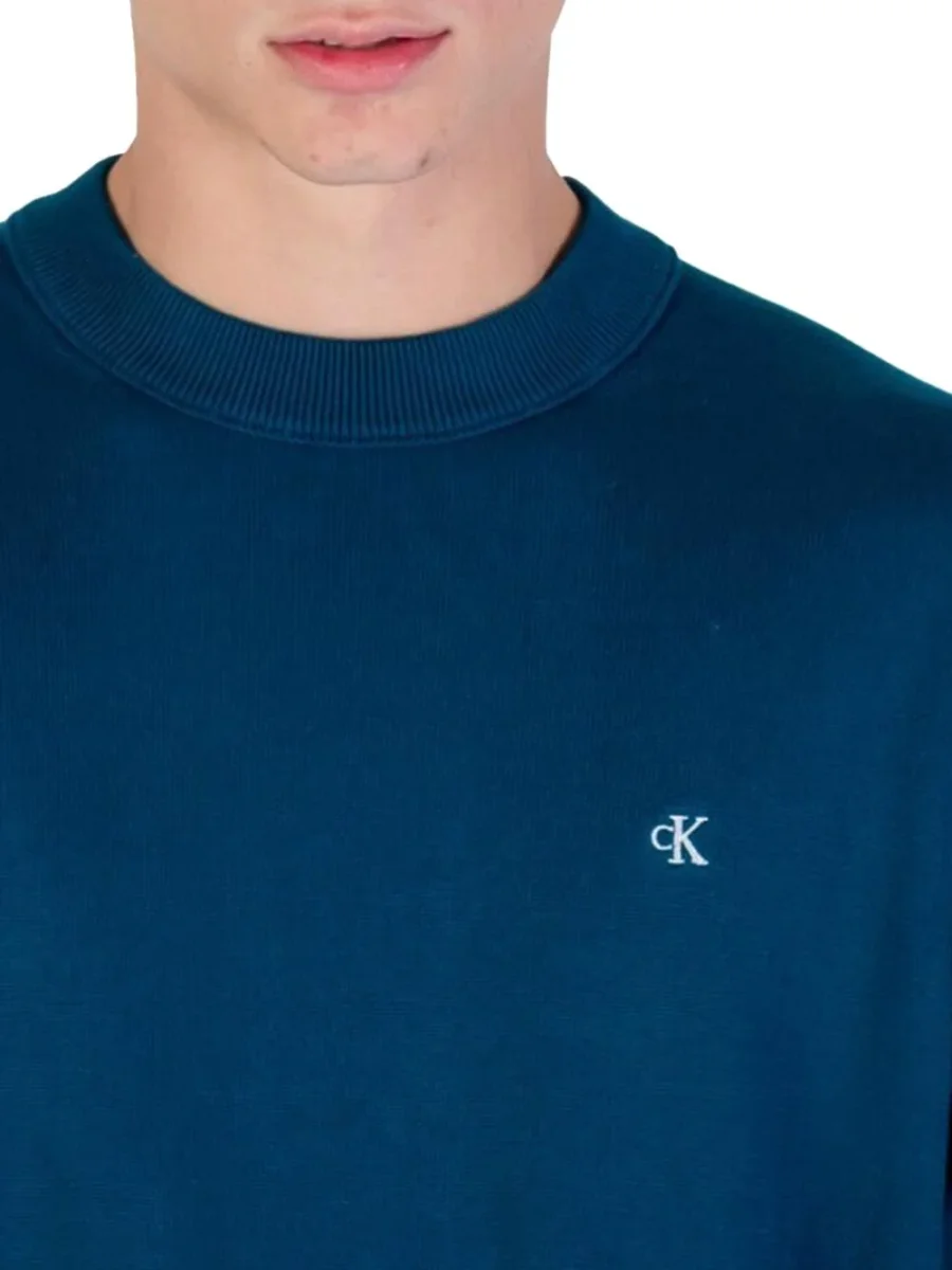 Calvin Klein Maglia Uomo Lv04rc309g Petrolio - immagine 5