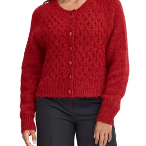 ICHI Cardigan Donna 20124347 Rosso