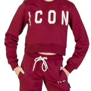 ICON Felpa Donna Icdf2w6f021 Bordeaux