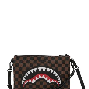 check 2 emboss crossover clutch Sprayground Pochette Unisex 910b8239nsz Marrone