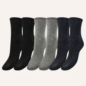 CASHMERE DC | Calza Corta in Viscosa e Cashmere per Donna | Tinta Unita | Confezione da 6 Paia