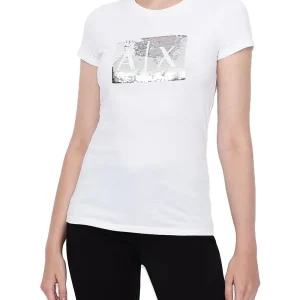 Armani Exchange T-shirt Donna 8nytdl Yj73z Bianco/silver