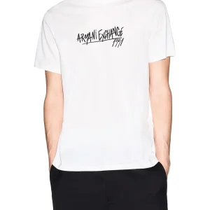Armani Exchange T-shirt Uomo Xm002789 Af10356 Panna