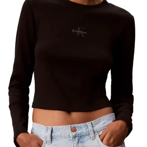Calvin Klein Jeans T-shirt Donna Lv047a803g Nero