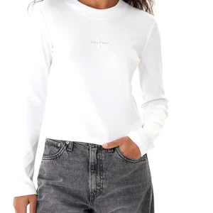 Calvin Klein Jeans T-shirt Donna Lv047a803g Bianco