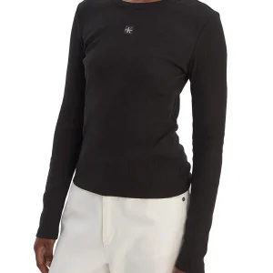 Calvin Klein Jeans T-shirt Donna Lv047e205g Nero