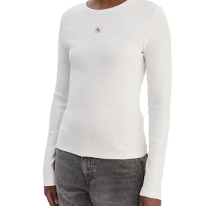 Calvin Klein Jeans T-shirt Donna Lv047e205g Bianco