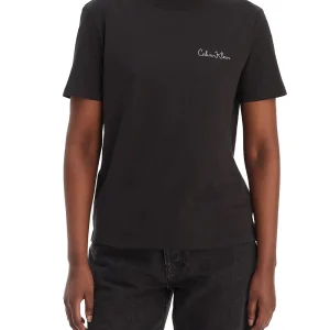 Calvin Klein Jeans T-shirt Donna Lv047e809g Nero