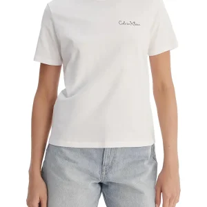 Calvin Klein Jeans T-shirt Donna Lv047e809g Bianco