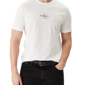Calvin Klein Jeans T-shirt Uomo Lv04rb866g Bianco