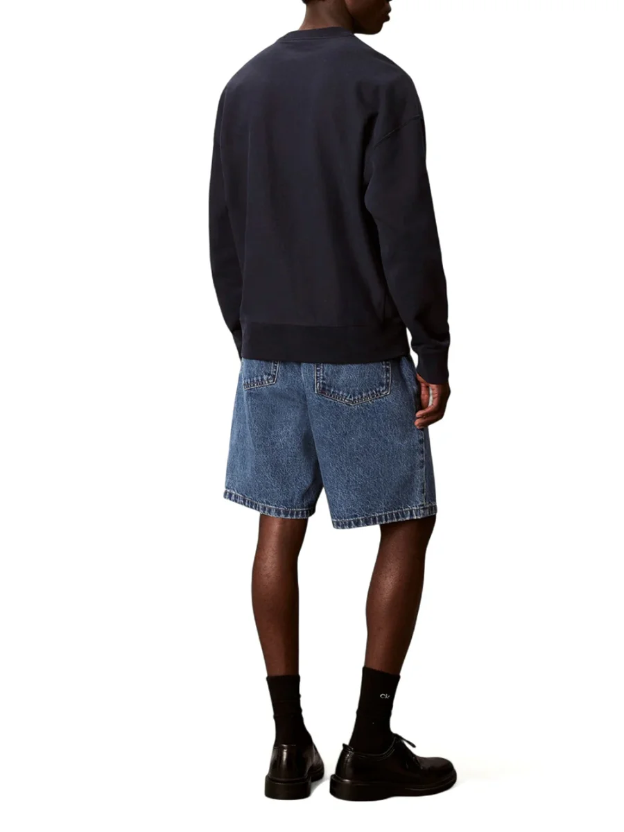 Calvin Klein Jeans Felpa Uomo Lv04rc277g Blu - immagine 3