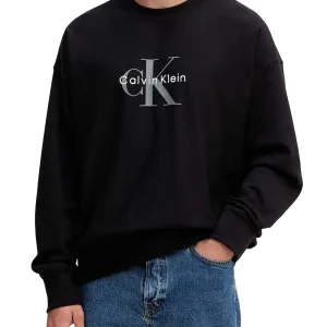 Calvin Klein Jeans Felpa Uomo Lv04rd234g Nero