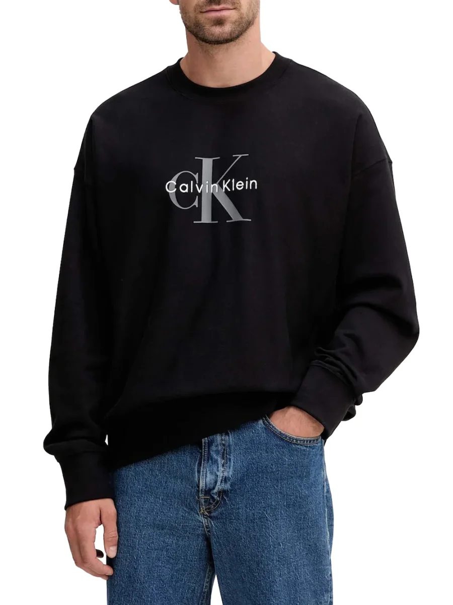 Calvin Klein Jeans Felpa Uomo Lv04rd234g Nero - immagine 2