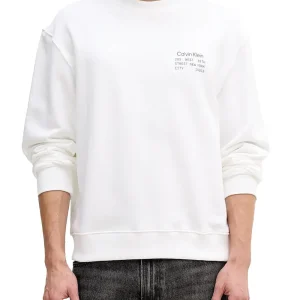 Calvin Klein Jeans Felpa Uomo Lv04re254g Panna