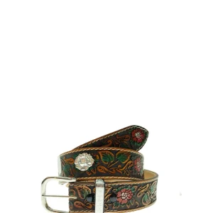 passante metallo dipinta a mano EL CHARRO Cintura Unisex E602 Marrone