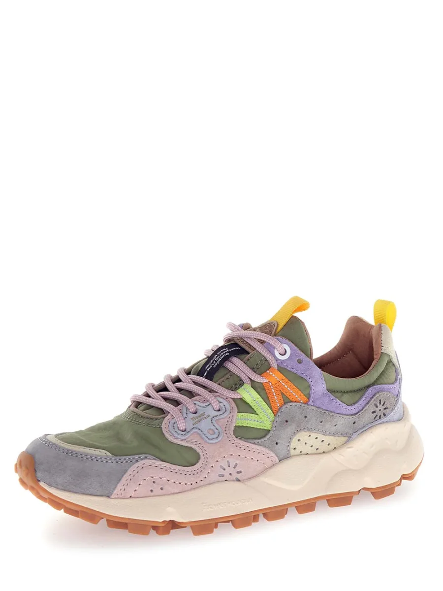 YAMANO 3 WOMAN Flower Mountain Sneaker Donna 2017817.01 Grigio/rosa/verde militare - immagine 3