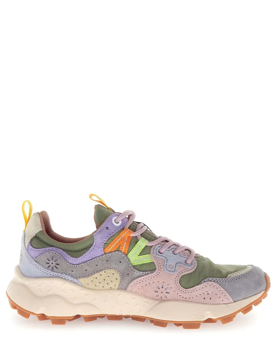 YAMANO 3 WOMAN Flower Mountain Sneaker Donna 2017817.01 Grigio/rosa/verde militare - immagine 5