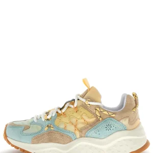YAMABUSHI WOMAN Flower Mountain Sneaker Donna 2019510.05 Beige/Verde Acqua