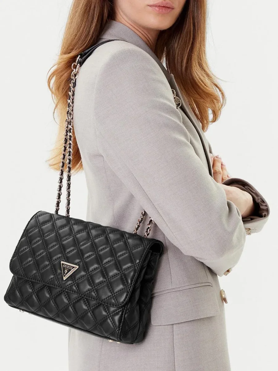 CRUISE VIBE TOP ZIP Guess Borsa a Spalla Donna Hwqg96 73200 Nero - immagine 7