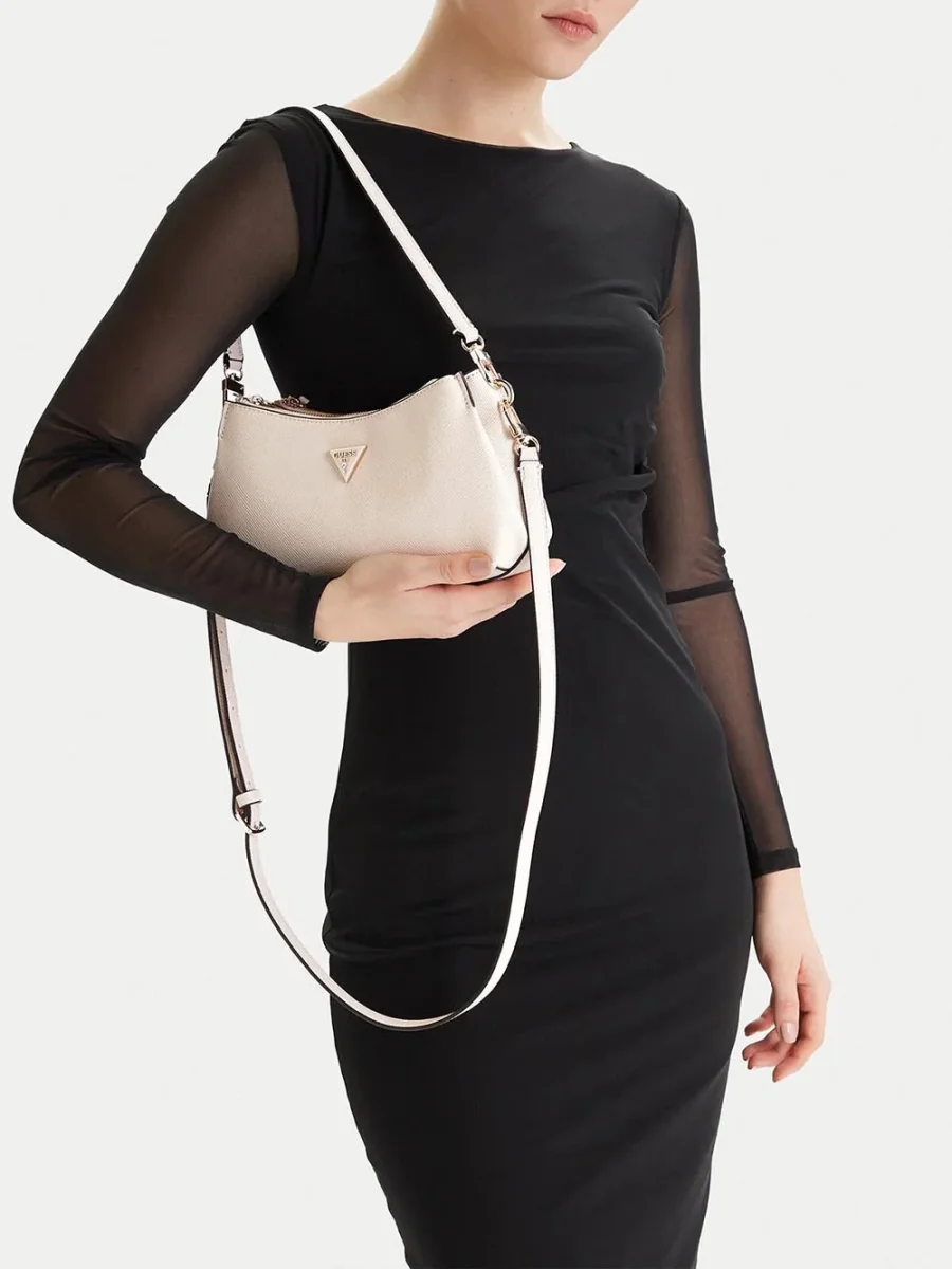 BRAMINA SMALL SATCHE Guess Borsa a Spalla Donna Hwzg96 72730 Avorio - immagine 6