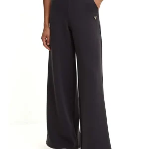 OLYMPE WIDE LEG PANT Guess Pantalone Donna V4yb07 Kcay2 Nero