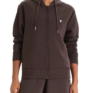 OLYMPE FULL ZIP HOOD Guess Felpa Donna V4yq06 Kcay2 Marrone