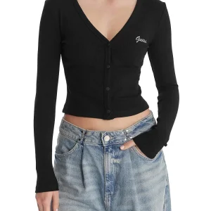 LAVINIA LS BUTTONED Guess Cardigan Donna V6rp06 K8rt2 Nero