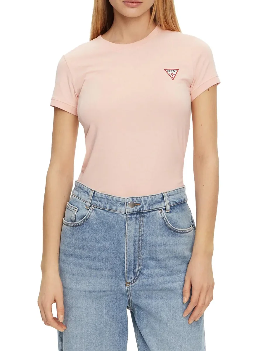 SS CN MINI TRIANGLE Guess T-shirt Donna W2yi44 J1314 Rosa - immagine 2