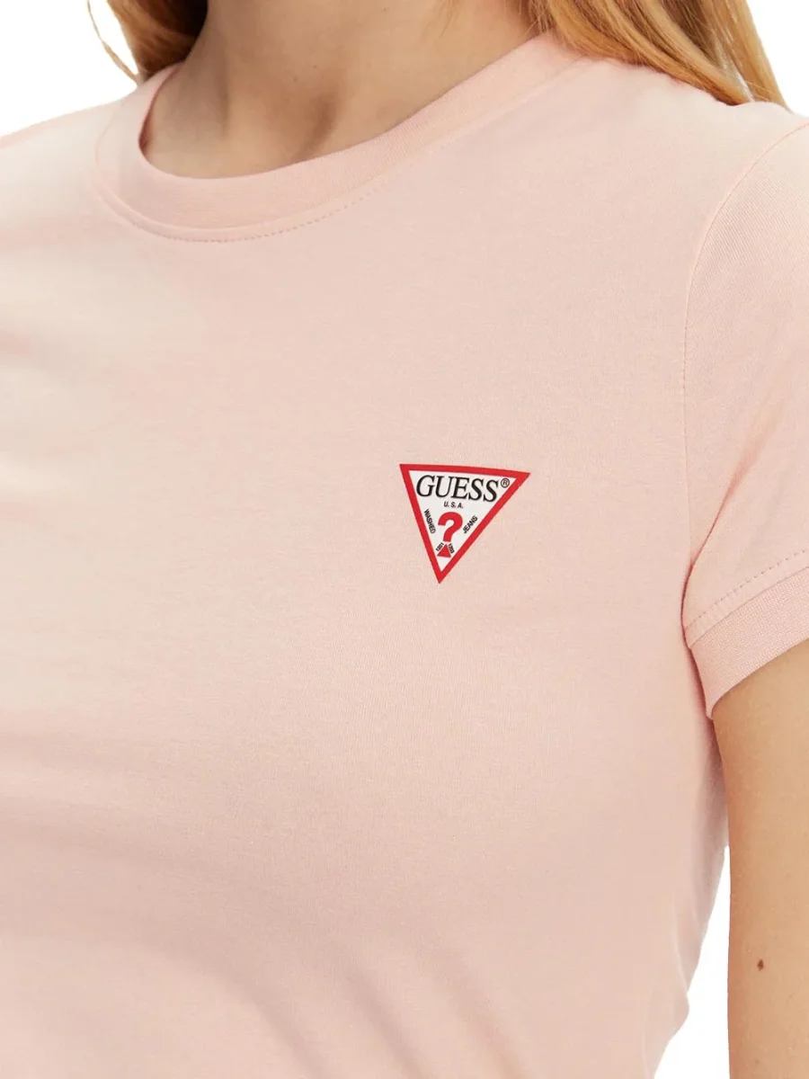 SS CN MINI TRIANGLE Guess T-shirt Donna W2yi44 J1314 Rosa - immagine 4