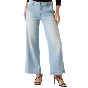 ZOYA WIDE LEG CROP Guess Jeans Donna W6ga1l D0689 Chiaro