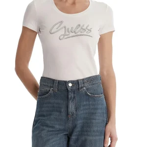 SS CN GUESS SCRIPT T Guess T-shirt Donna W6ri24 J1314 Bianco